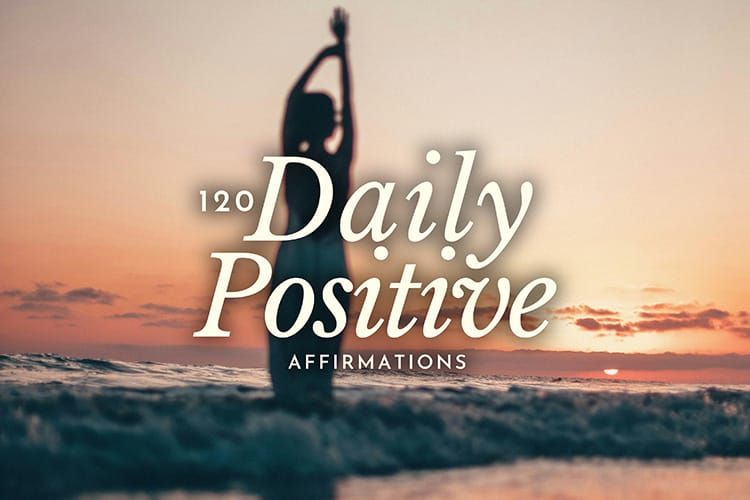 A colorful poster displaying daily positive affirmations to inspire and uplift the viewer.