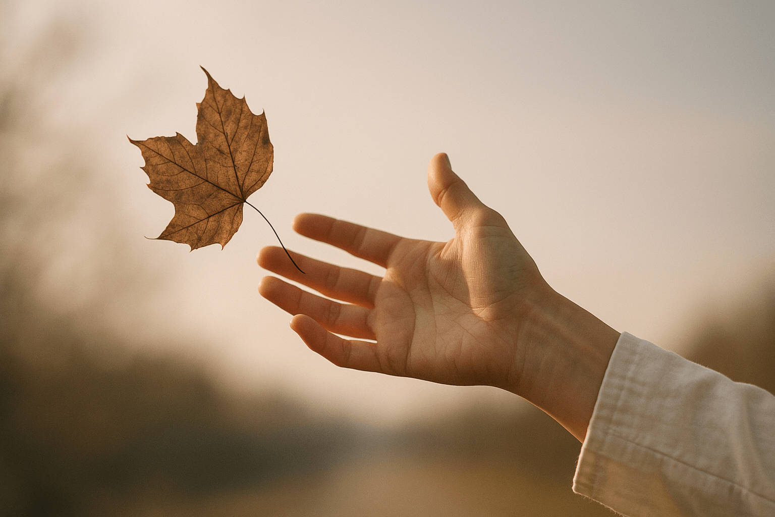 A hand gently cradles a vibrant green leaf, highlighting its veins and natural beauty.