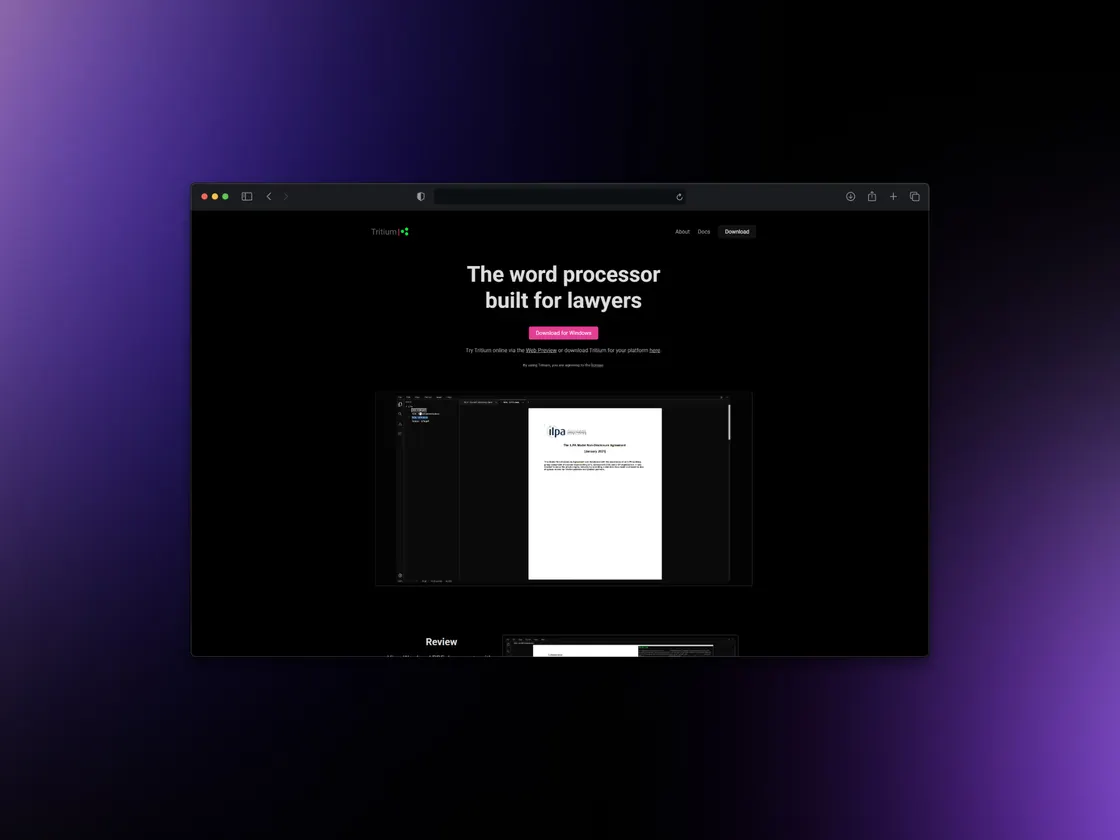 Tritium: The Rust-Based Word Processor Built for Lawyers