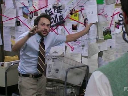 The Charlie Kelly Pepe Silvia rant meme.