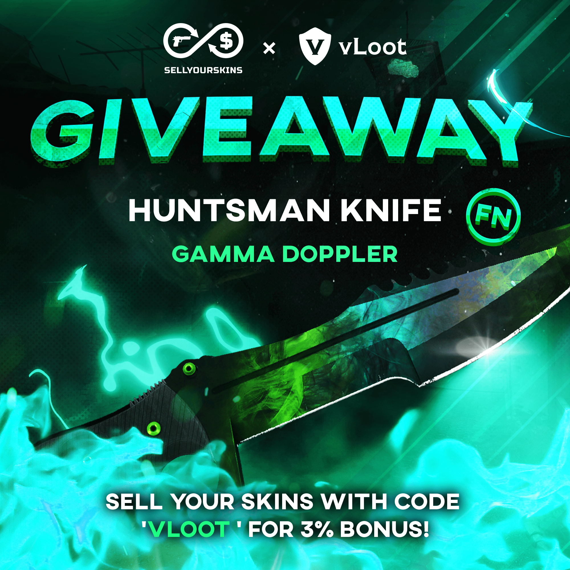 Huntsman Knife Giveaway Sellyourskins legit
