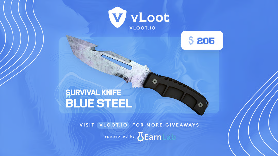 Free Survival Knife Blue Steel 2025