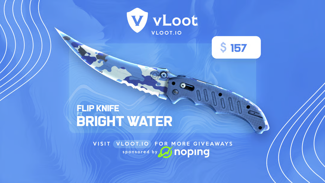 Free Flip Knife Bright Water CS2