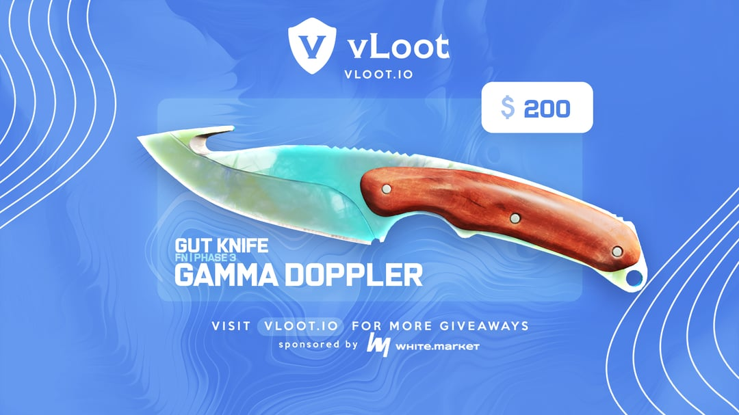 Free Gut Knife Gamma Doppler