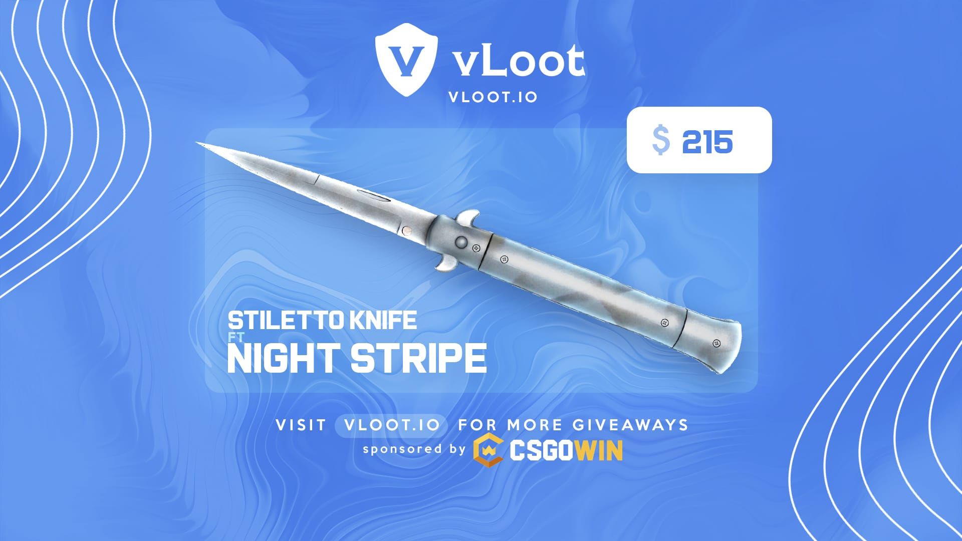 Stiletto Knife Night Stripe Giveaway CS2