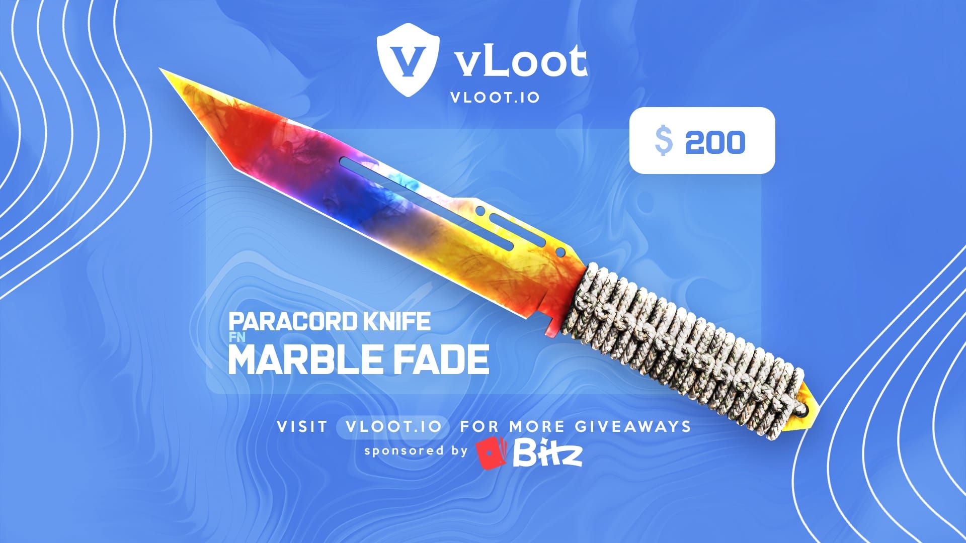 Paracord Knife Marble Fade Giveaway CS2 2026