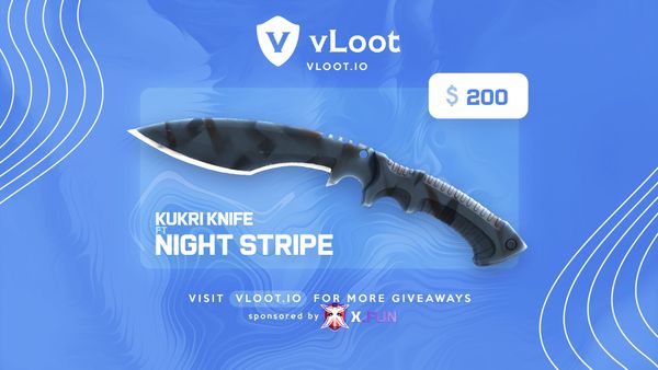 Your chance to win a Kukri Knife Night Stripe