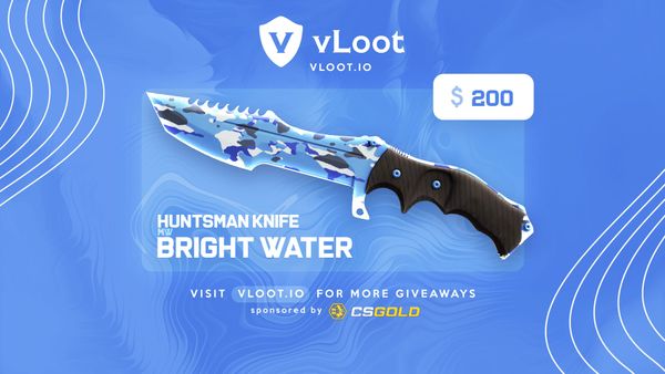 Huntsman Knife Bright Water Giveaway CS2