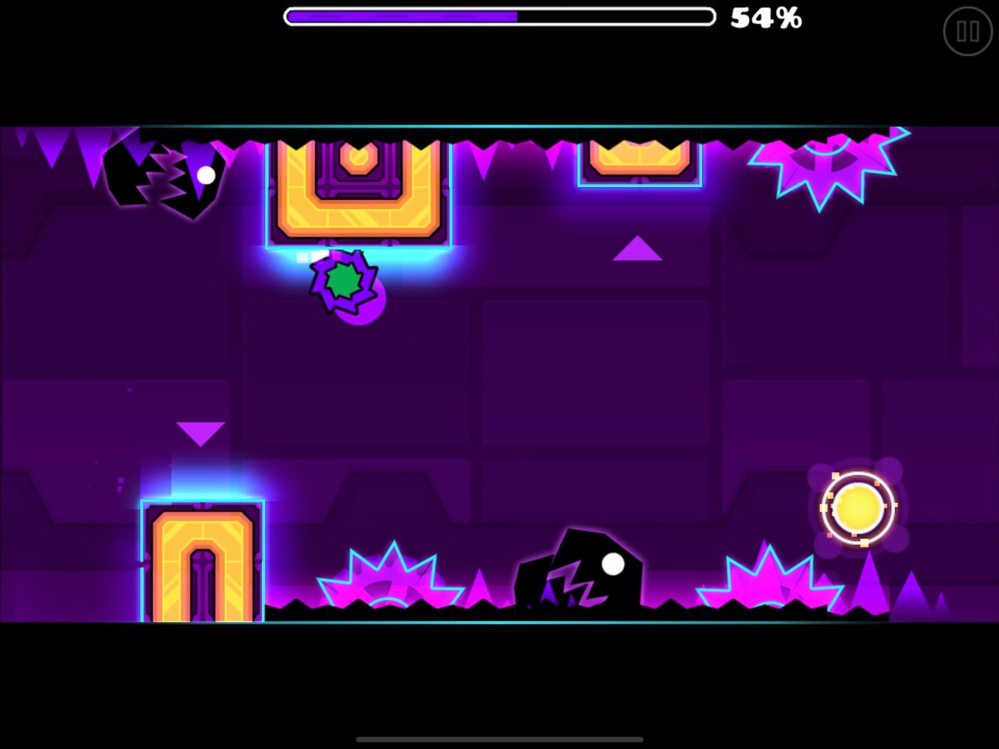 A screenshot from the first ball section in Airborne Robots.