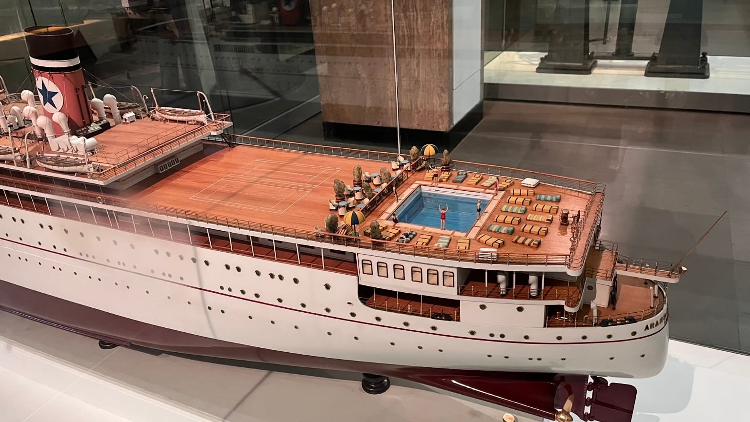 A to-scale model of Cruise Liner S.S. Arandora Star from 1927.