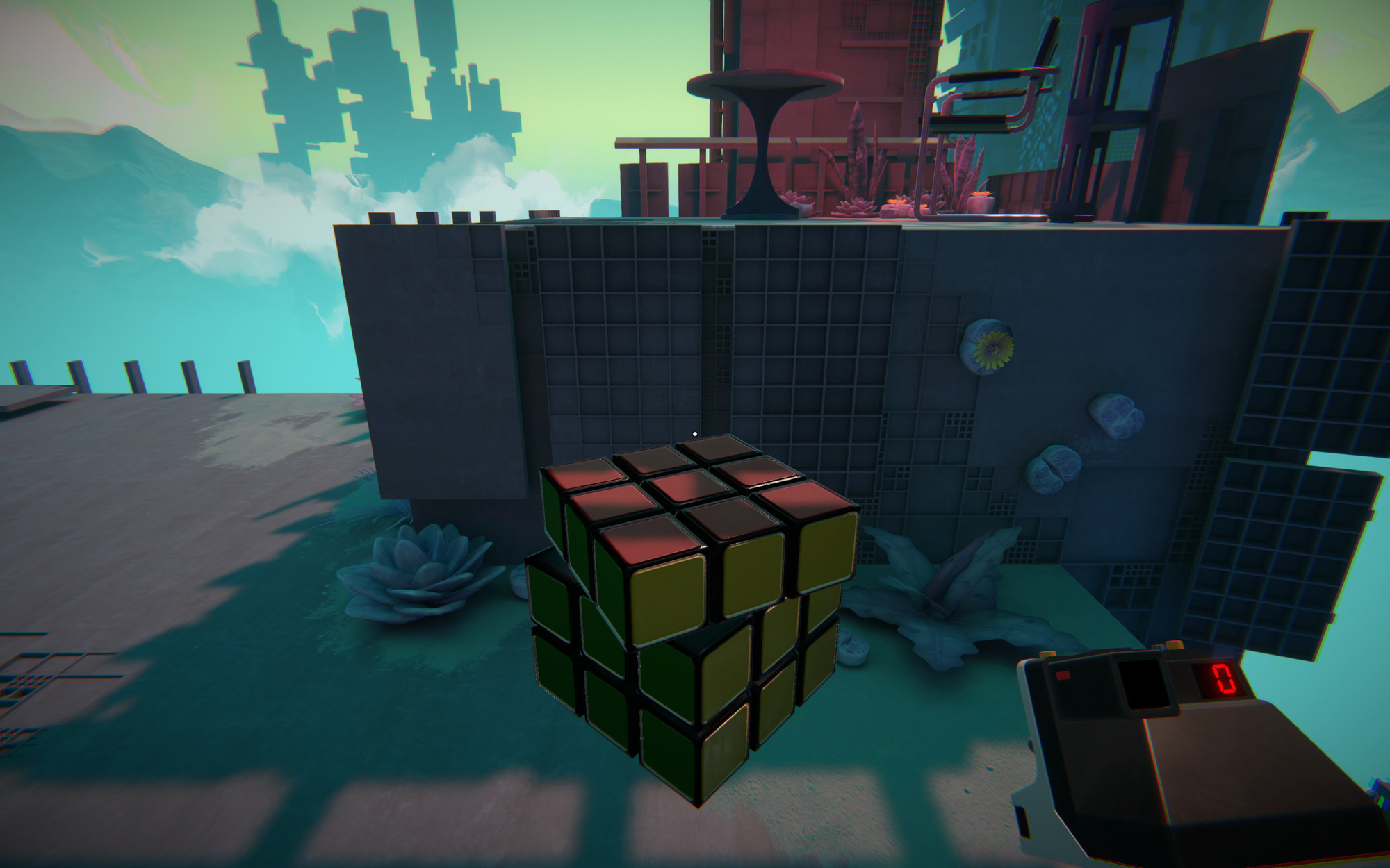 A Rubik's Cube as part of a stage in Chapter 4, which you actually use to get through the level.