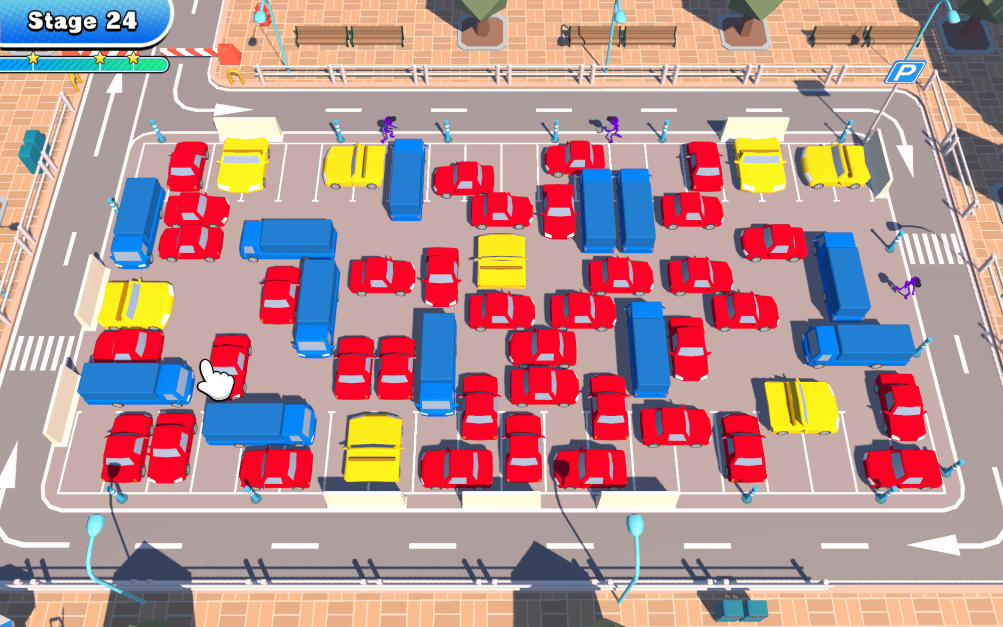 A screenshot of Stage 24 of the Parking Lot game in "Those Games".
