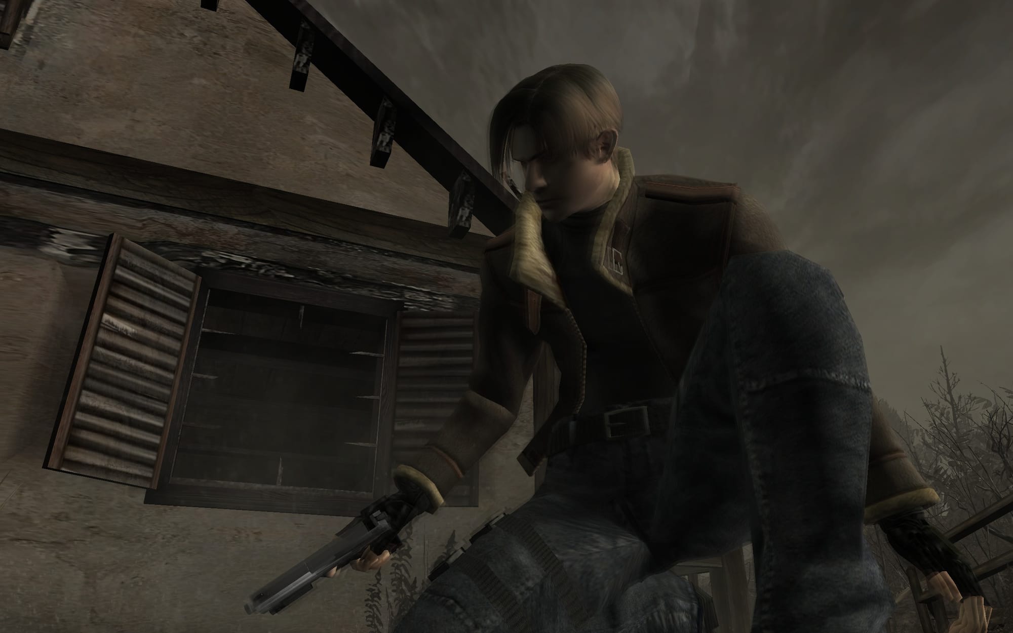 Leon Kennedy after jumping through a window.