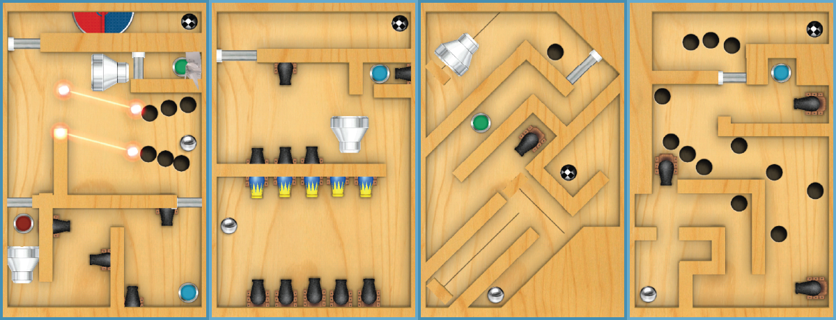The first four levels in AltaKarl's Lost Levels. Taken from his unreleased levelpacks "Cool Levels", "Diagonal", and "Keyhole".