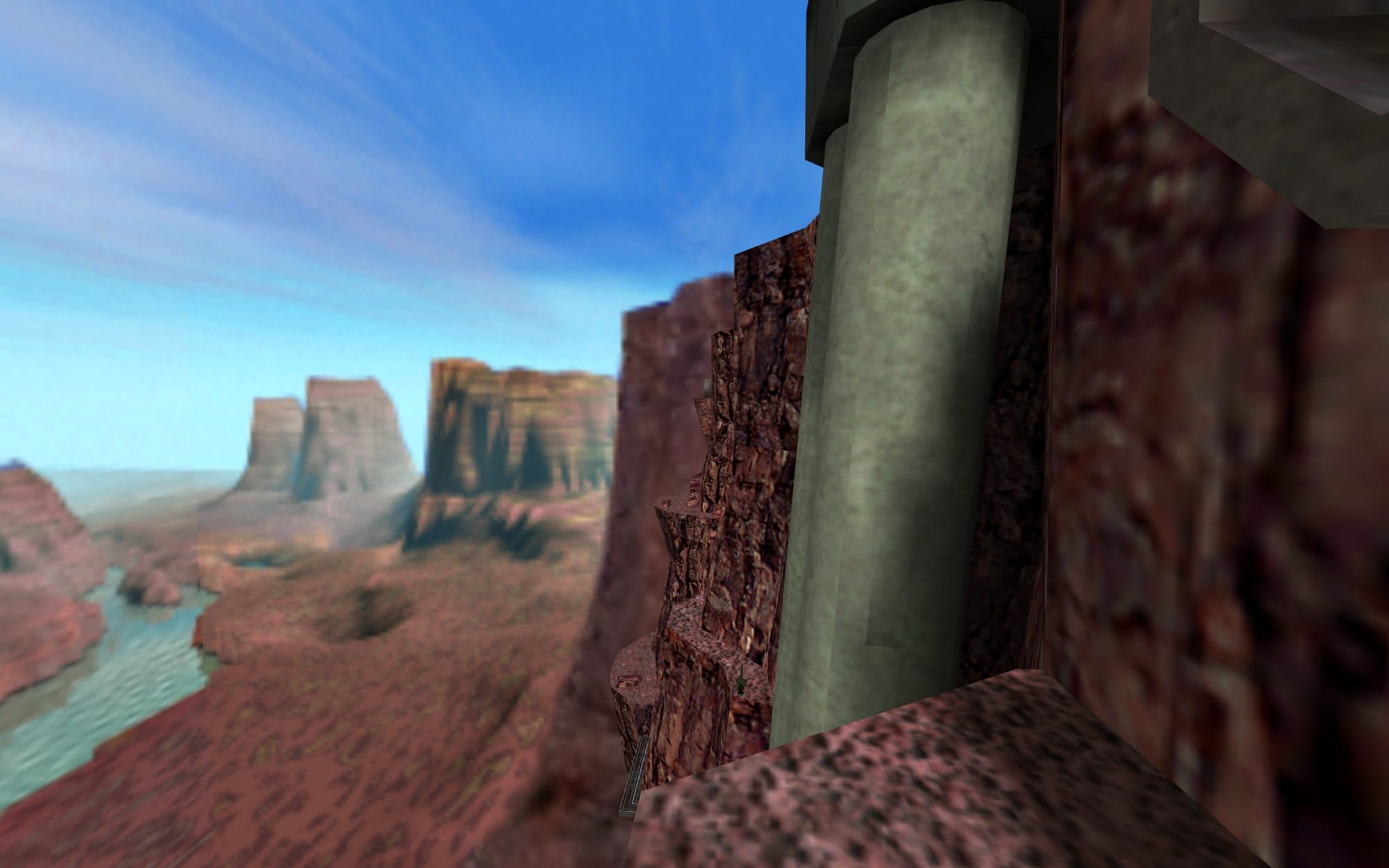 The cliffside section in the Surface Tension chapter of Half-Life.