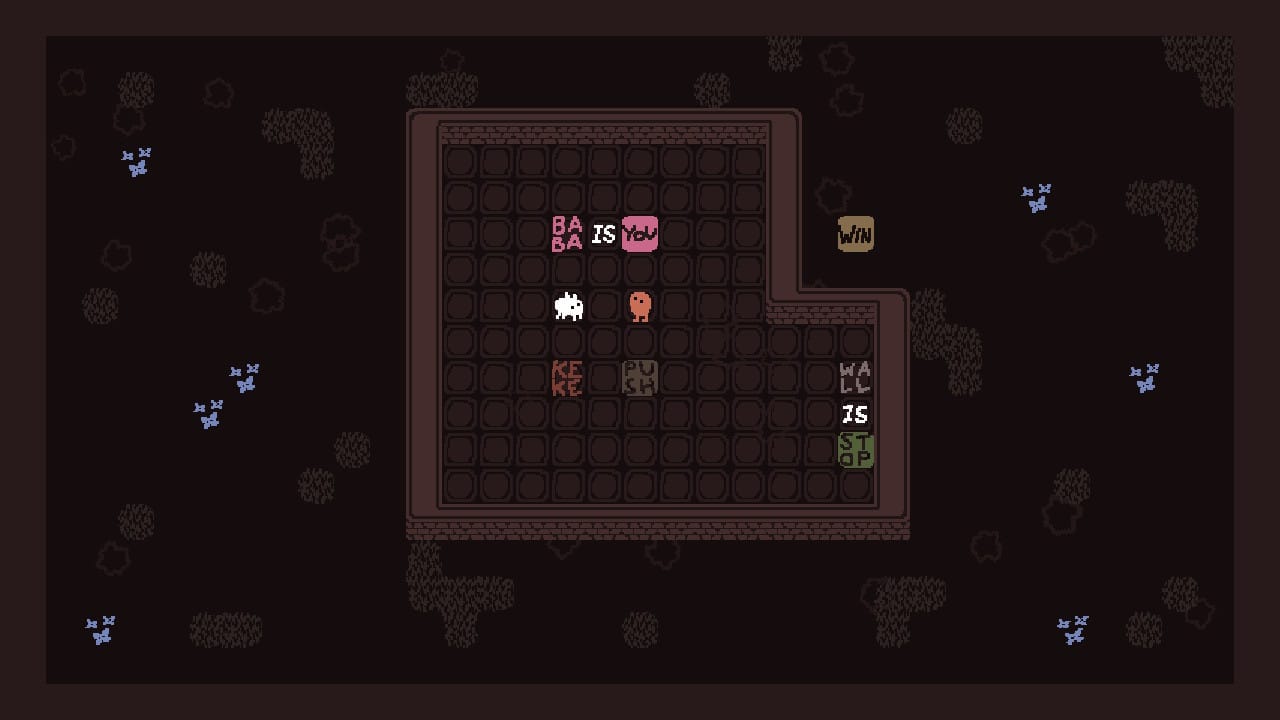 Level 11 of Solitary Island in Baba Is You, titled "Prison".
