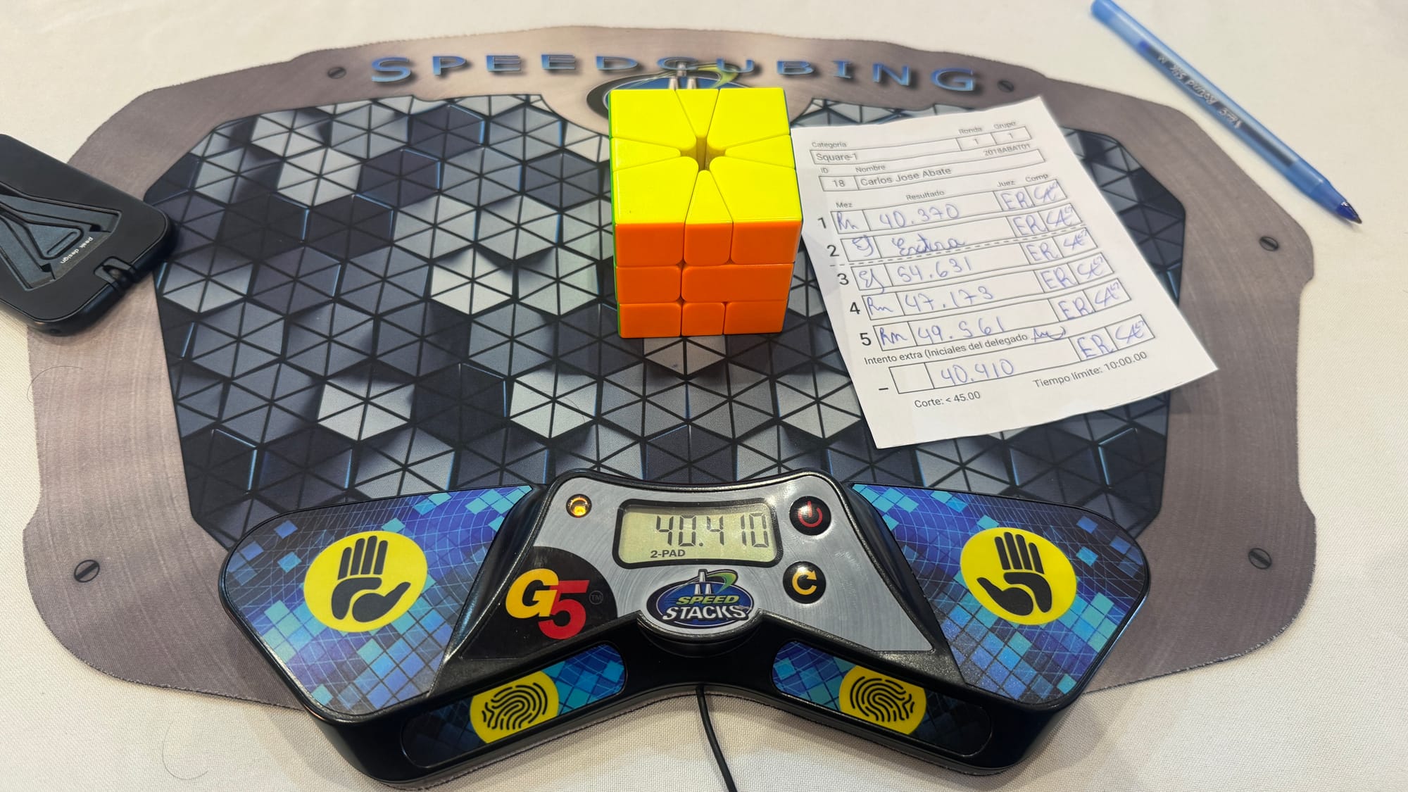 My 45.71 Square-1 average of 5 for SD Summer 2026. (40.37), (54.63), 47.17, 49.56, 40.41