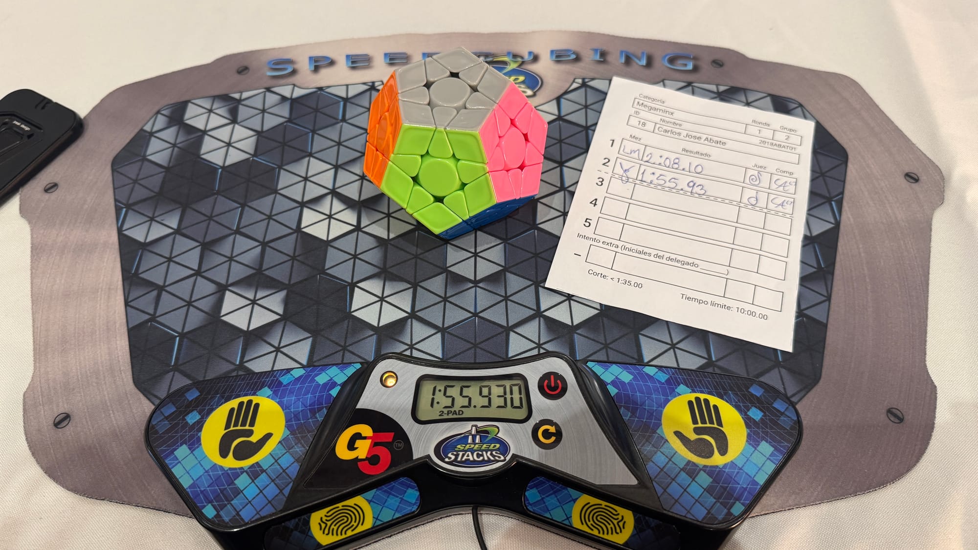 My two Megaminx solves for SD Summer 2026. 2:08.10, 1:55.93.