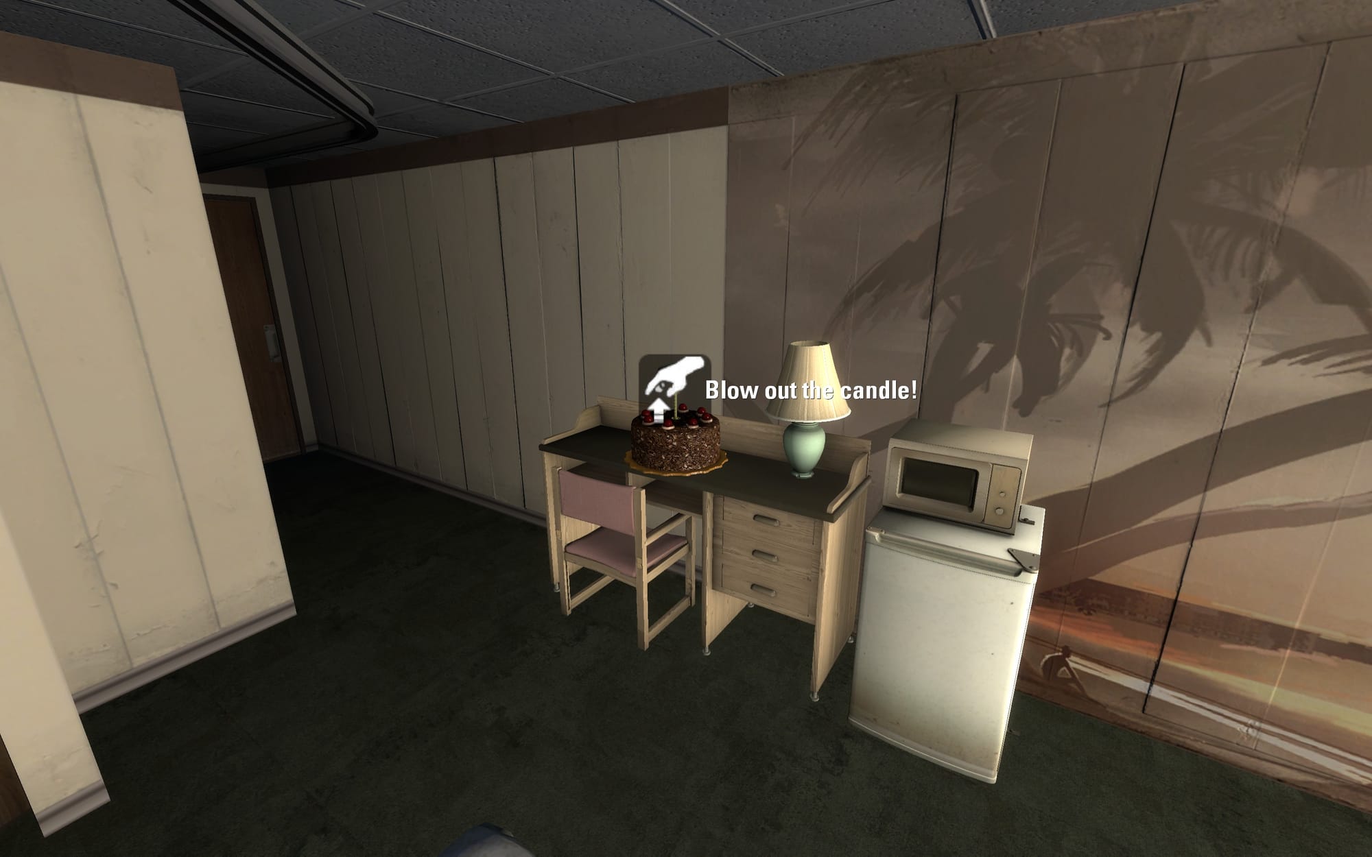 The ending of Portal Alive & Kicking. You are dropped into relaxation room and presented with a cake, which you can blow out the candle of.