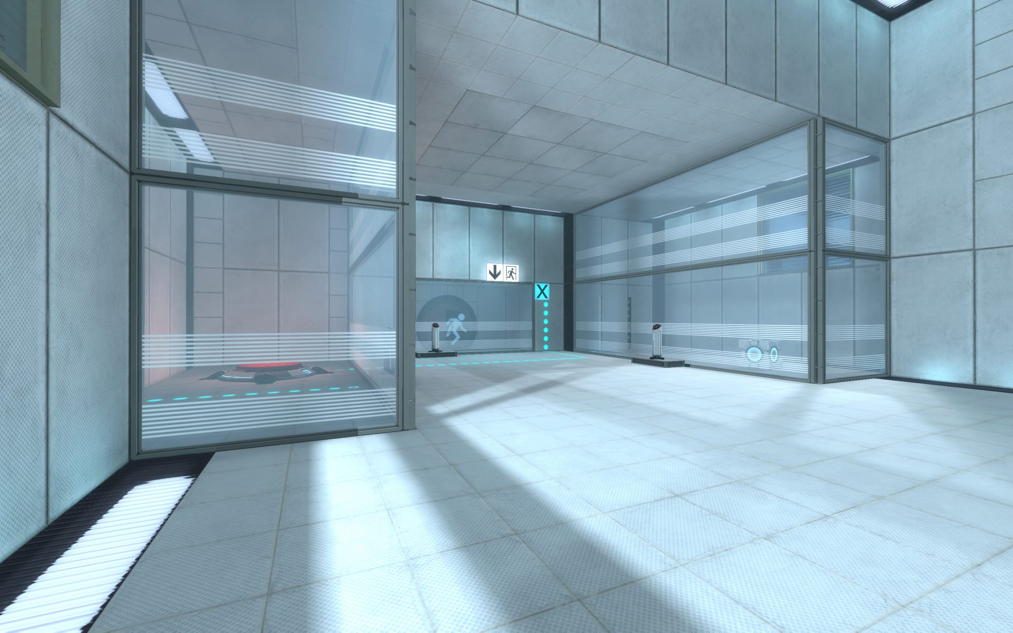 Chamber 01 of Portal Alive & Kicking, resembling the one in Portal 2 instead of the original in Portal 1.