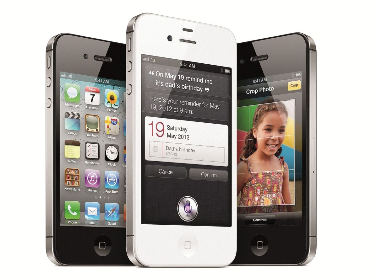 An image of the iPhone 4S running iOS 6.