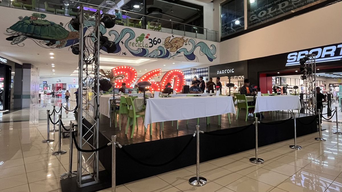 The venue for the competition as it was setting up.