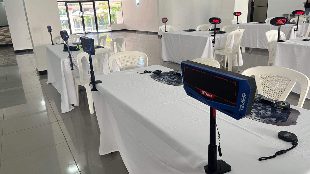 The venue for the competition as it was setting up.