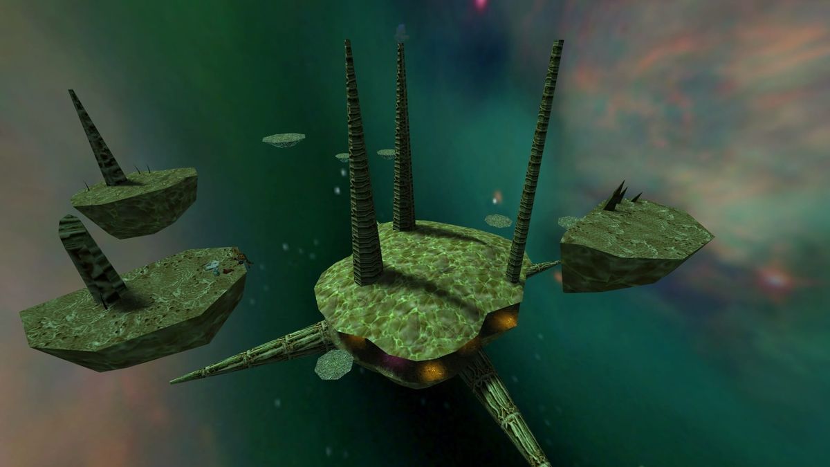 Image of the Xenian islands in the only map of the Xen chapter in Half-Life.