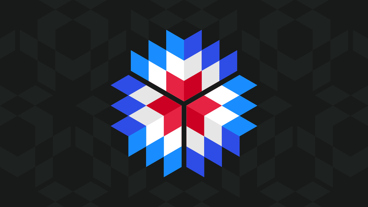 The logo for the Santo Domingo Winter 2026 speedcubing competition, surrounded by a mosaic of Rubik's Cubes.