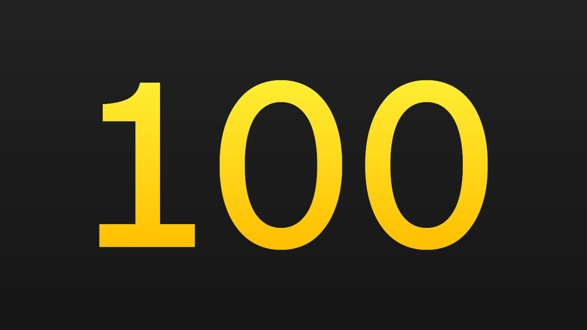 A gold 100.