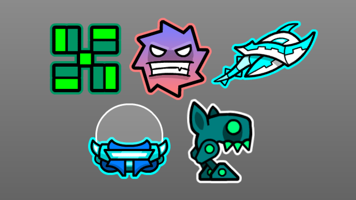 Some icons from Geometry Dash icon sets I've used.