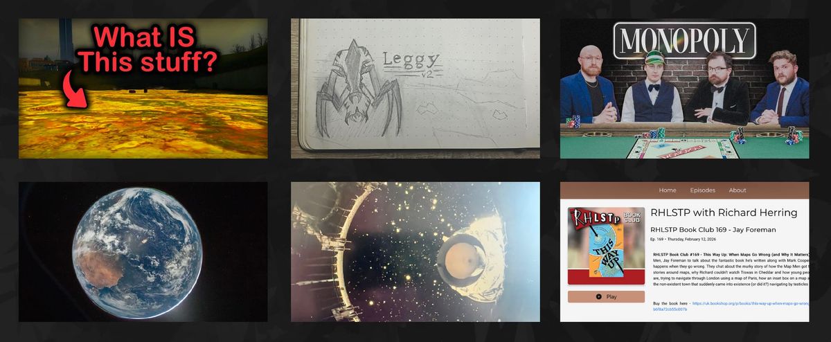 A collage of media I've engaged with this last week.
