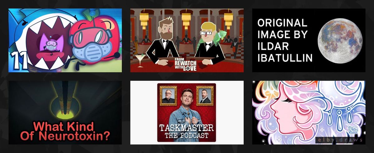 A collage of media I've engaged with this last week.