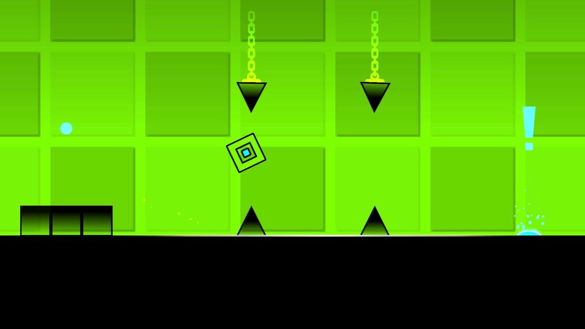 A screenshot from my first Geometry Dash level ever, Watch Out.