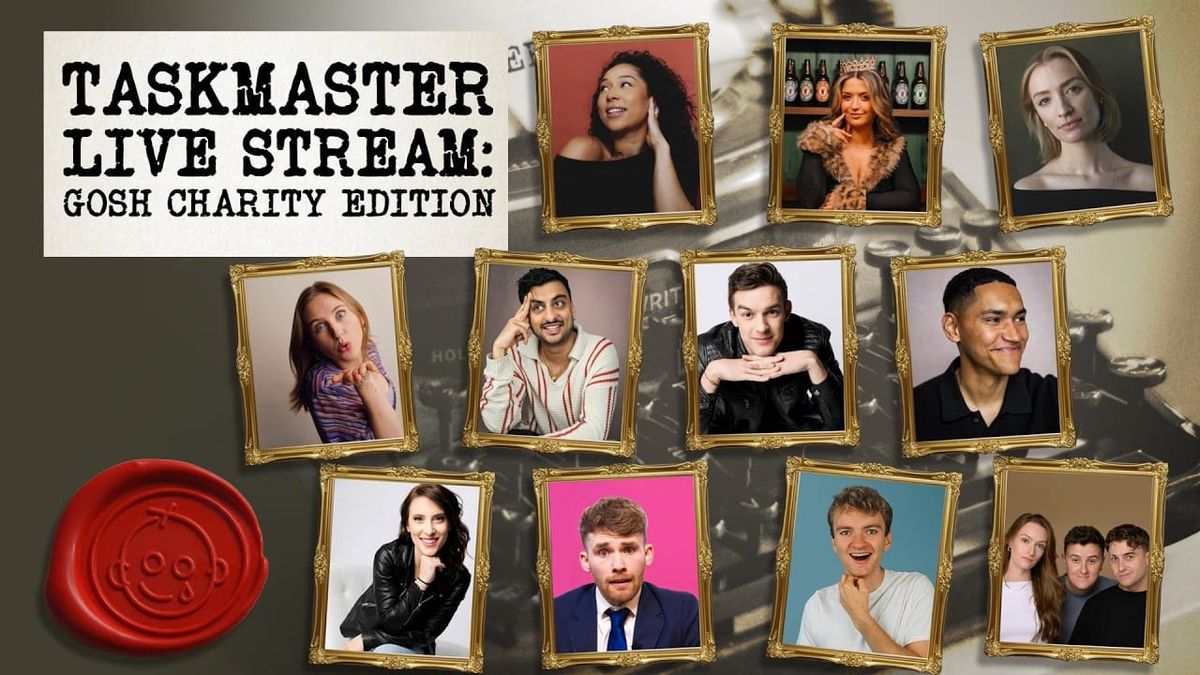 Thumbnail for the Taskmaster Live Stream: Gosh Charity Edition
