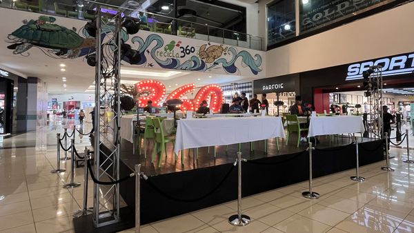 The venue for the competition as it was setting up.