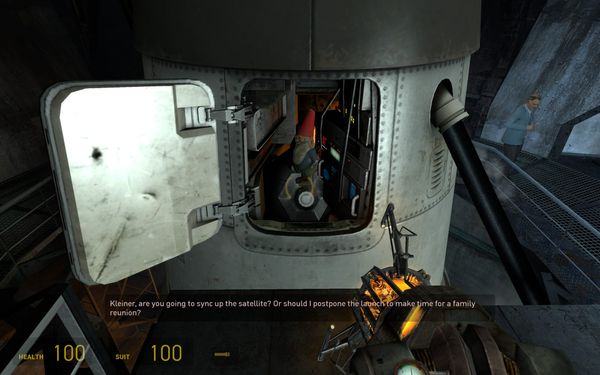 Gnome Chompski inside the rocket.