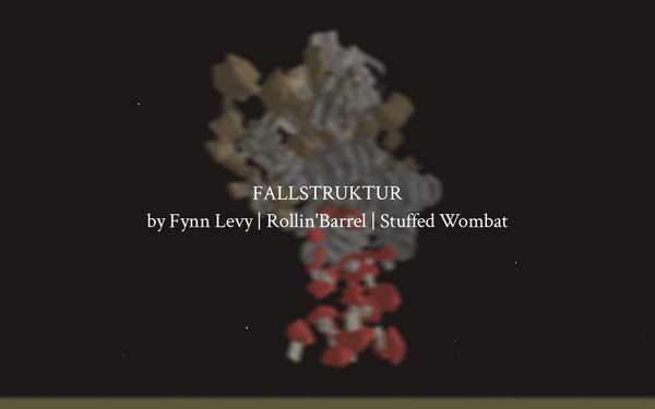 The "end screen" of FALLSTRUKTUR, showing the whole view of the map from the bottom.