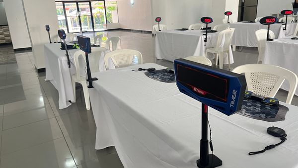 The venue for the competition as it was setting up.