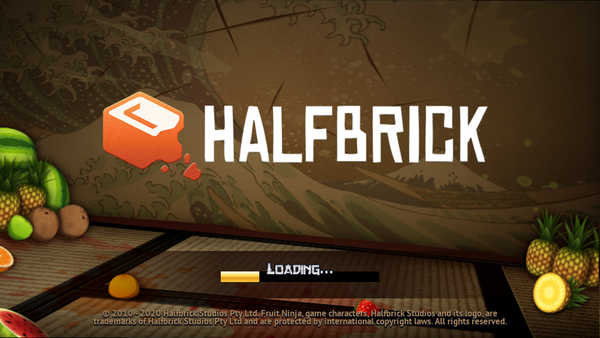 The loading screen for Halfbrick Classic in 2020, taken from an iPhone 5.