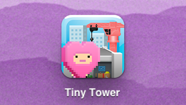 The app icon for Tiny Tower after the Valentine's Day 2013 update (2.1.5).