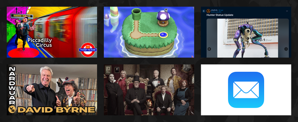 A collage of media I've engaged with this last week.