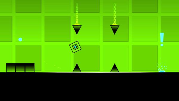 A screenshot from my first Geometry Dash level ever, Watch Out.