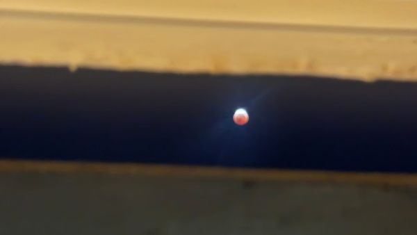 A photo of the partial lunar eclipse from my flat.