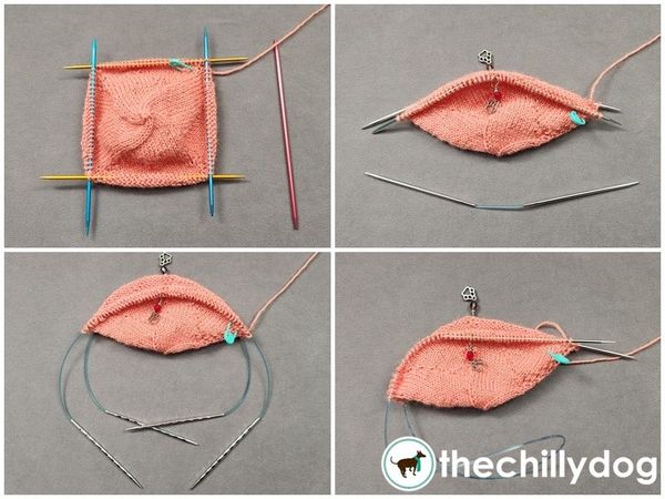 Dividing Stitches for Small Circumference Knitting in the Round