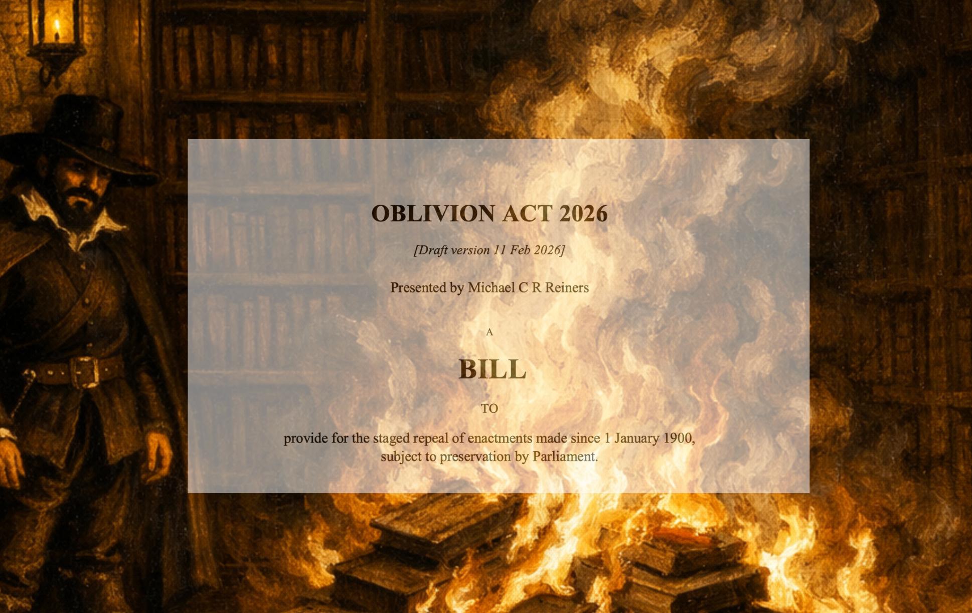 The Oblivion Act: A Wide ‘Great Repeal Act’