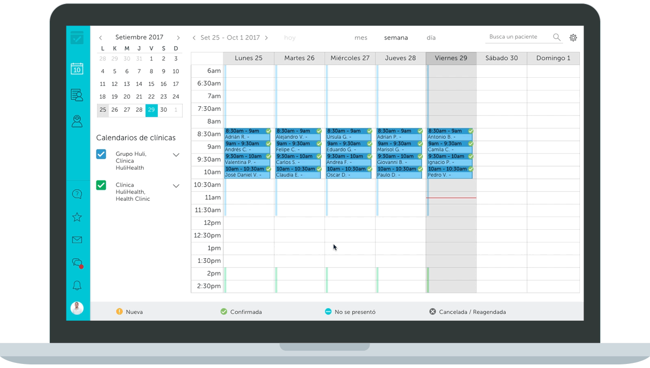 Chat interno para centros médicos de HuliPractice
