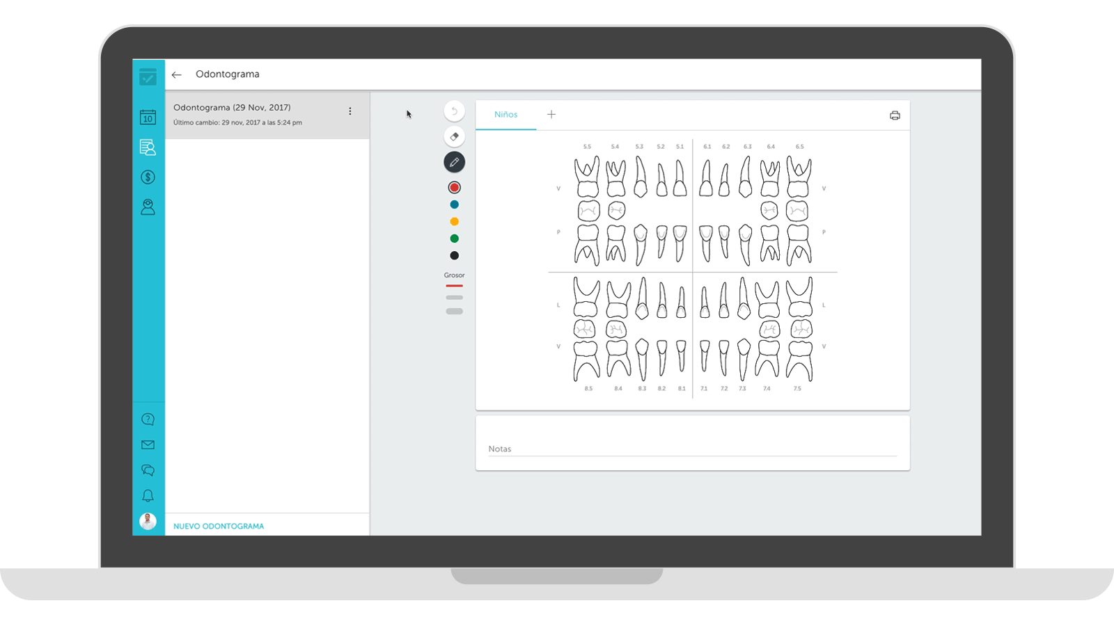 Odontogramas según el tipo de dentición de tu paciente