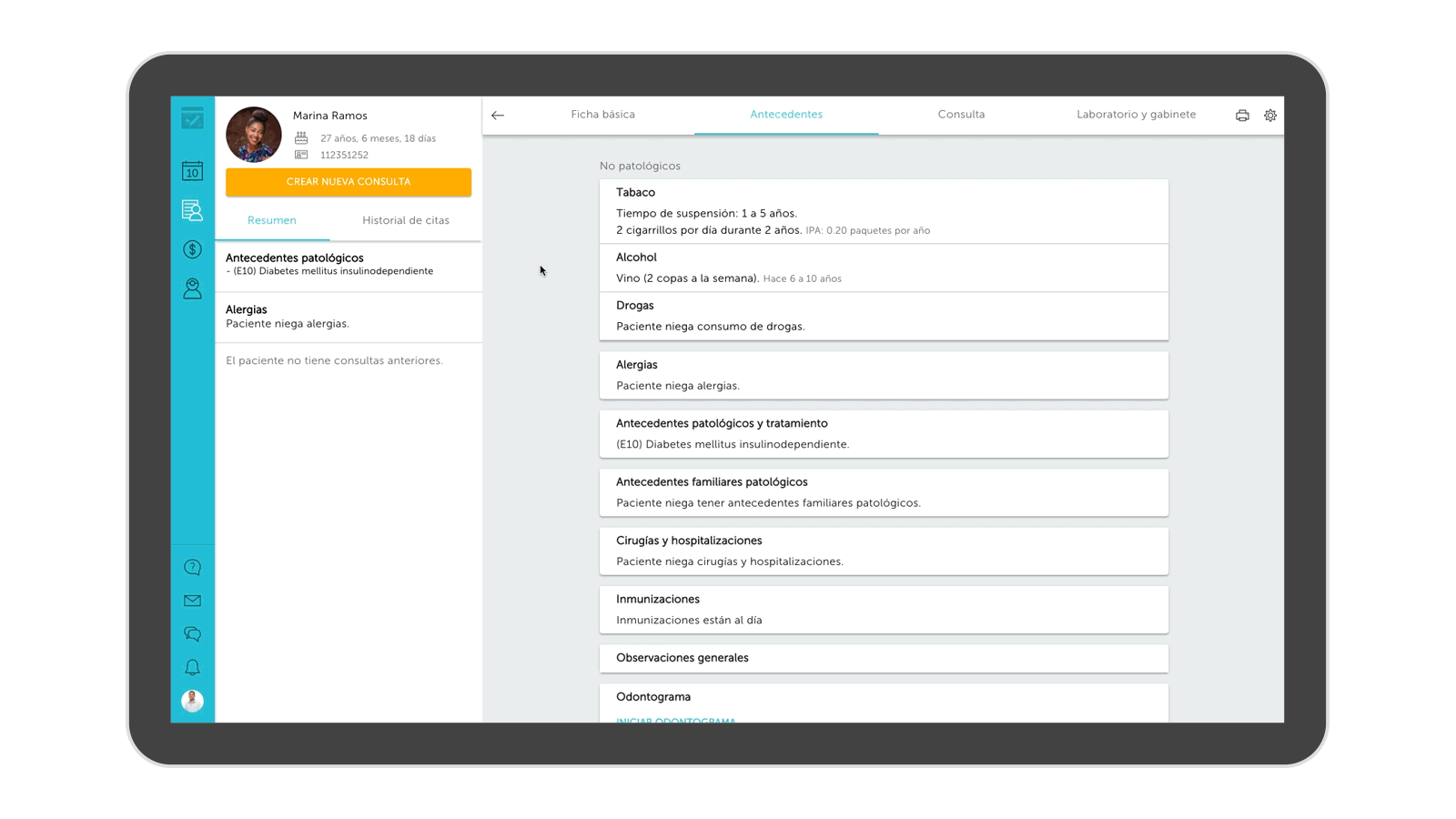 Administración de odontogramas
