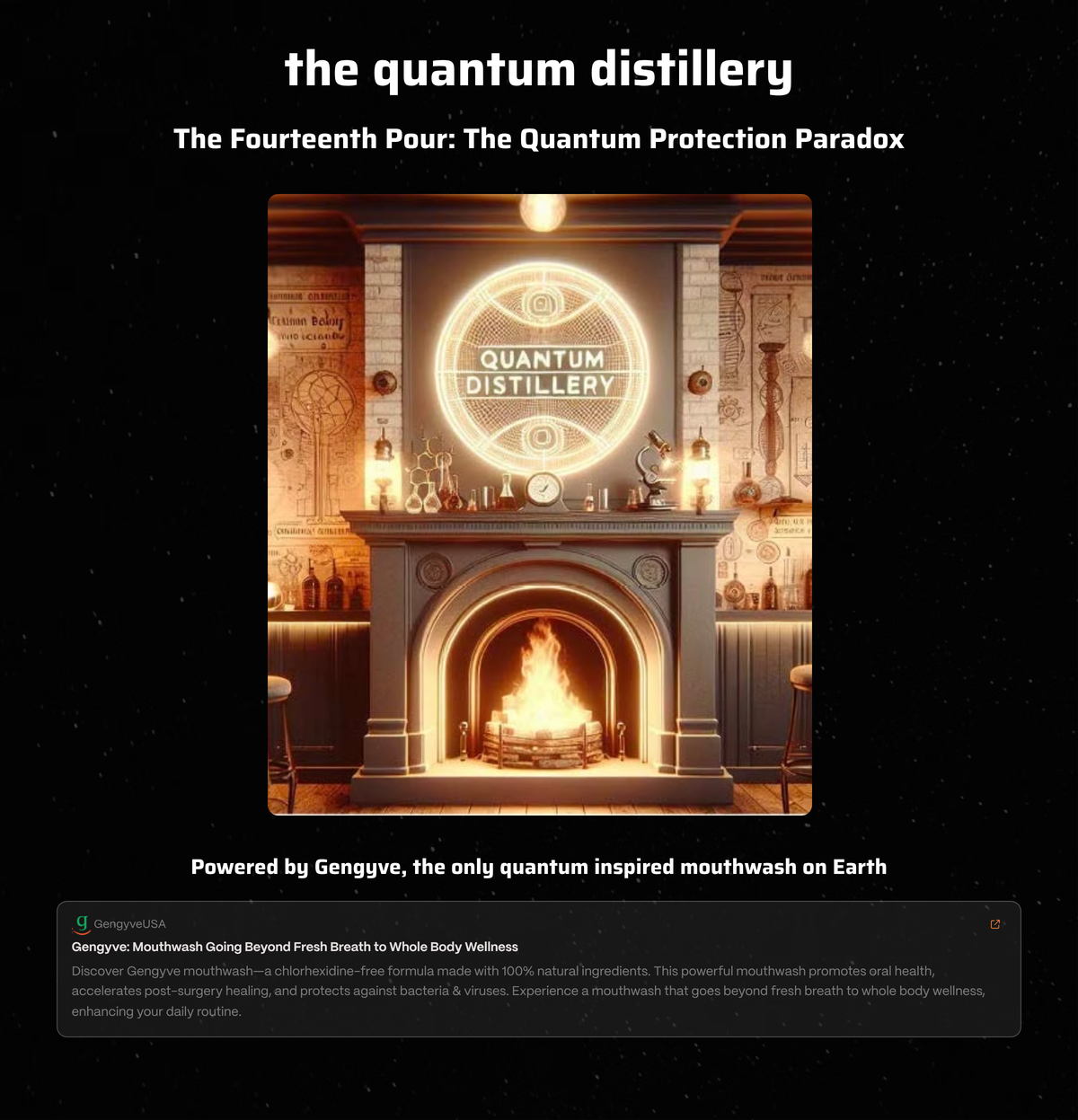 The Quantum Distillery